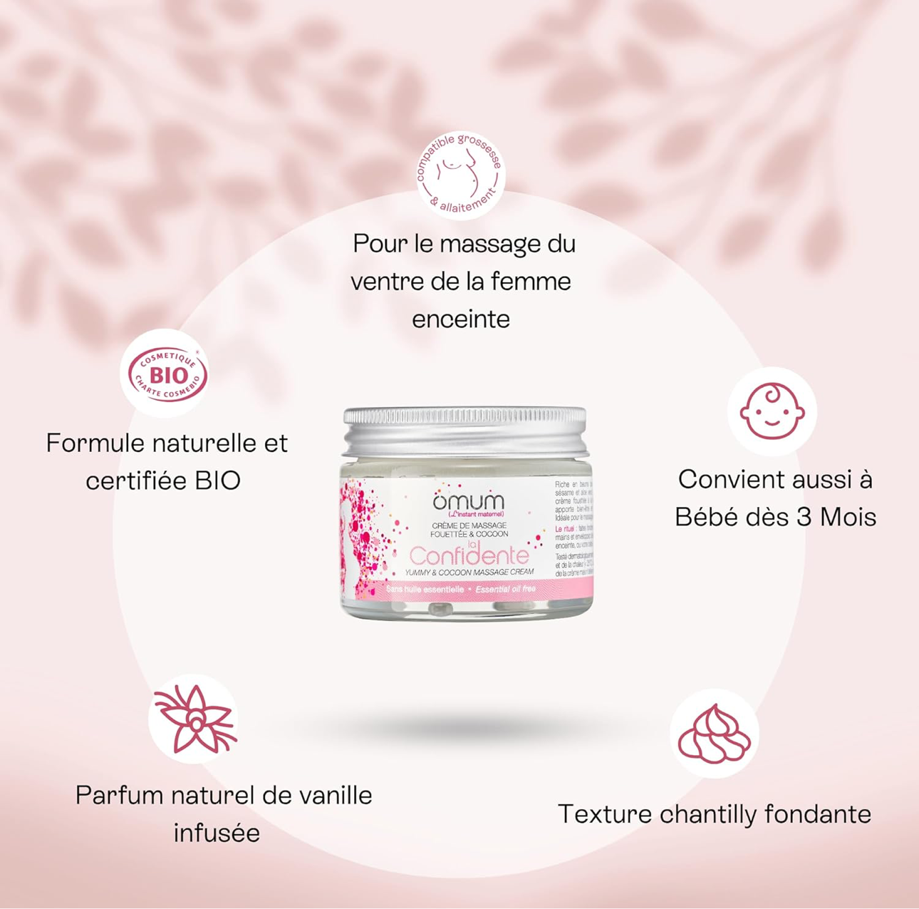 Crème massage « La confidente »