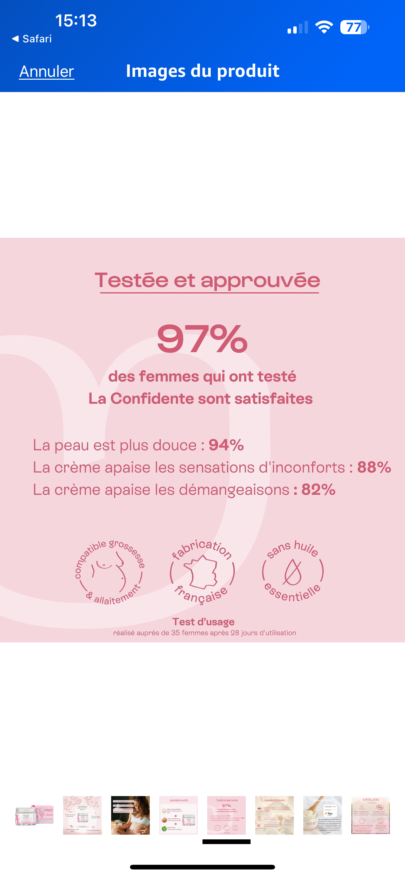 Crème massage « La confidente »