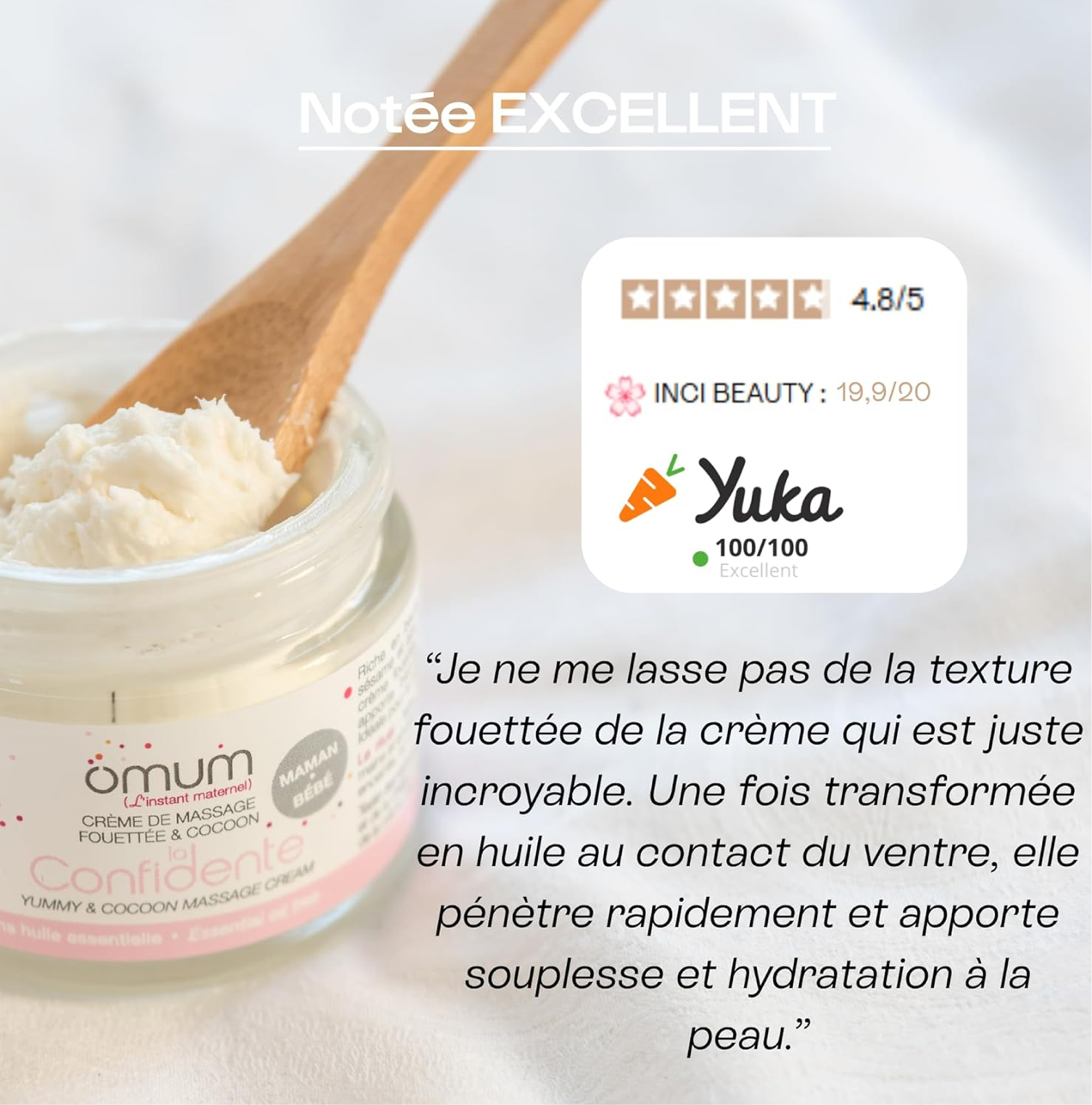 Crème massage « La confidente »