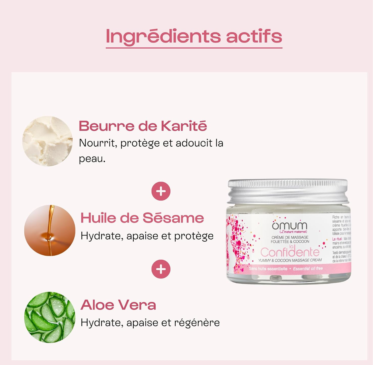 Crème massage « La confidente »